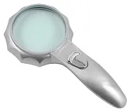 Лупа Kromatech ручная граненая 7х, 50 мм, с подсветкой (6 LED) TH-600554