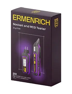 Тестер розеток и УЗО Ermenrich Zing ST80, изображение 1