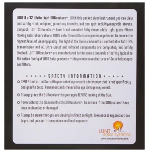 Бинокль солнечный LUNT SUNoculars 8x32, черный, изображение 14
