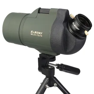 Зрительная труба SVBONY SV41 25–75x70 MAK WP со штативом, изображение 3