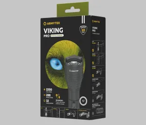 Фонарь тактический Armytek Viking Pro Magnet USB, 2200 лм, белый свет, изображение 3
