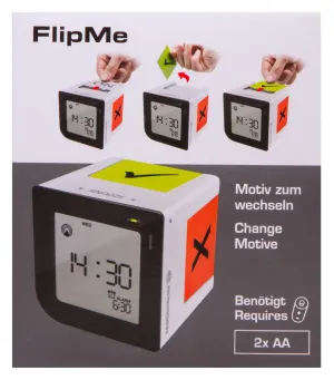Часы настольные Bresser FlipMe Alarm Clock, серебристые, изображение 14